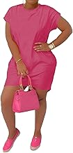PINSV Women's Casual Summer T Shirt Dresses Short Sleeve Tunic Dress with Pockets - Buy now