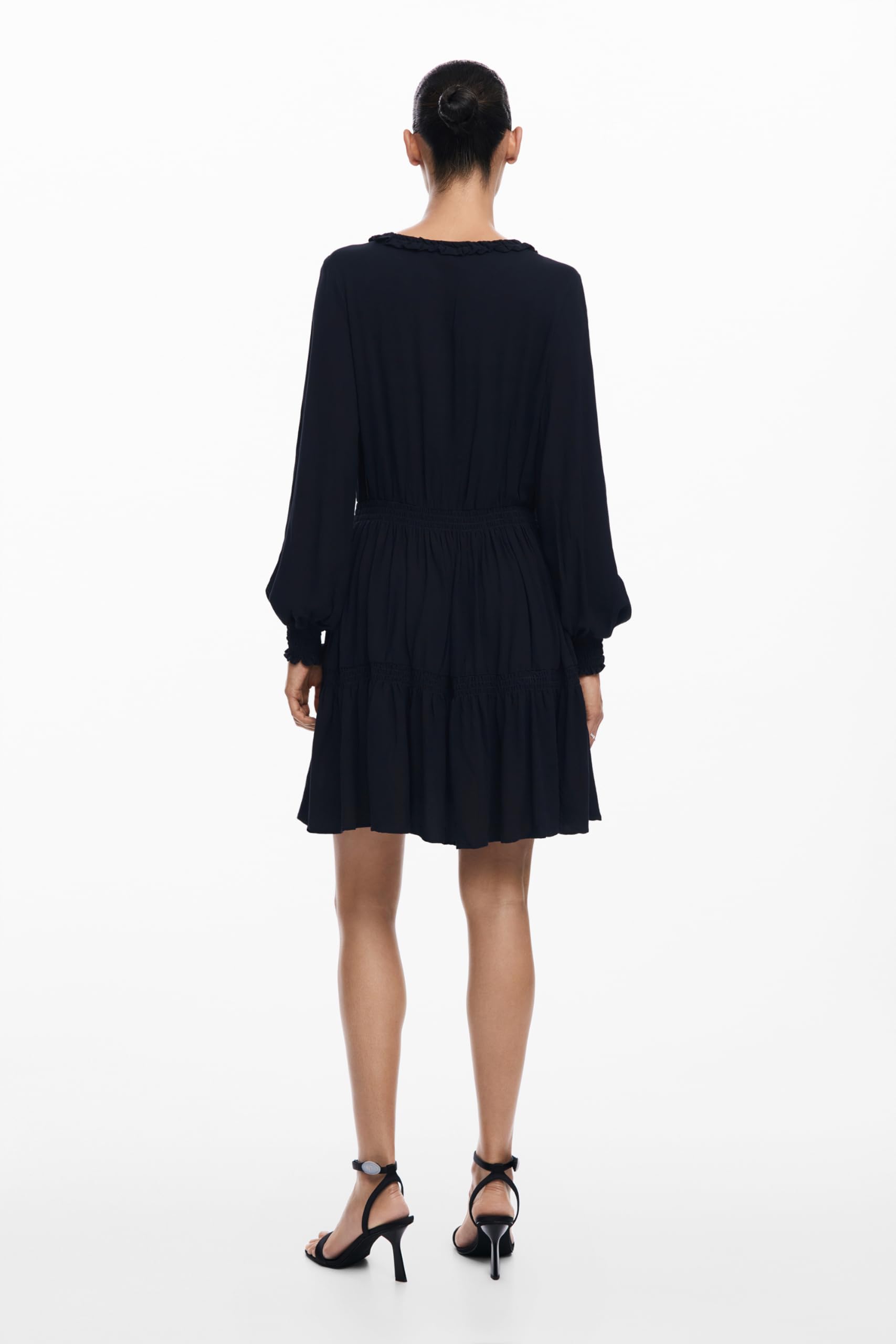 Desigual Robe Tissée À Manches Longues pour Femme Robe Femme