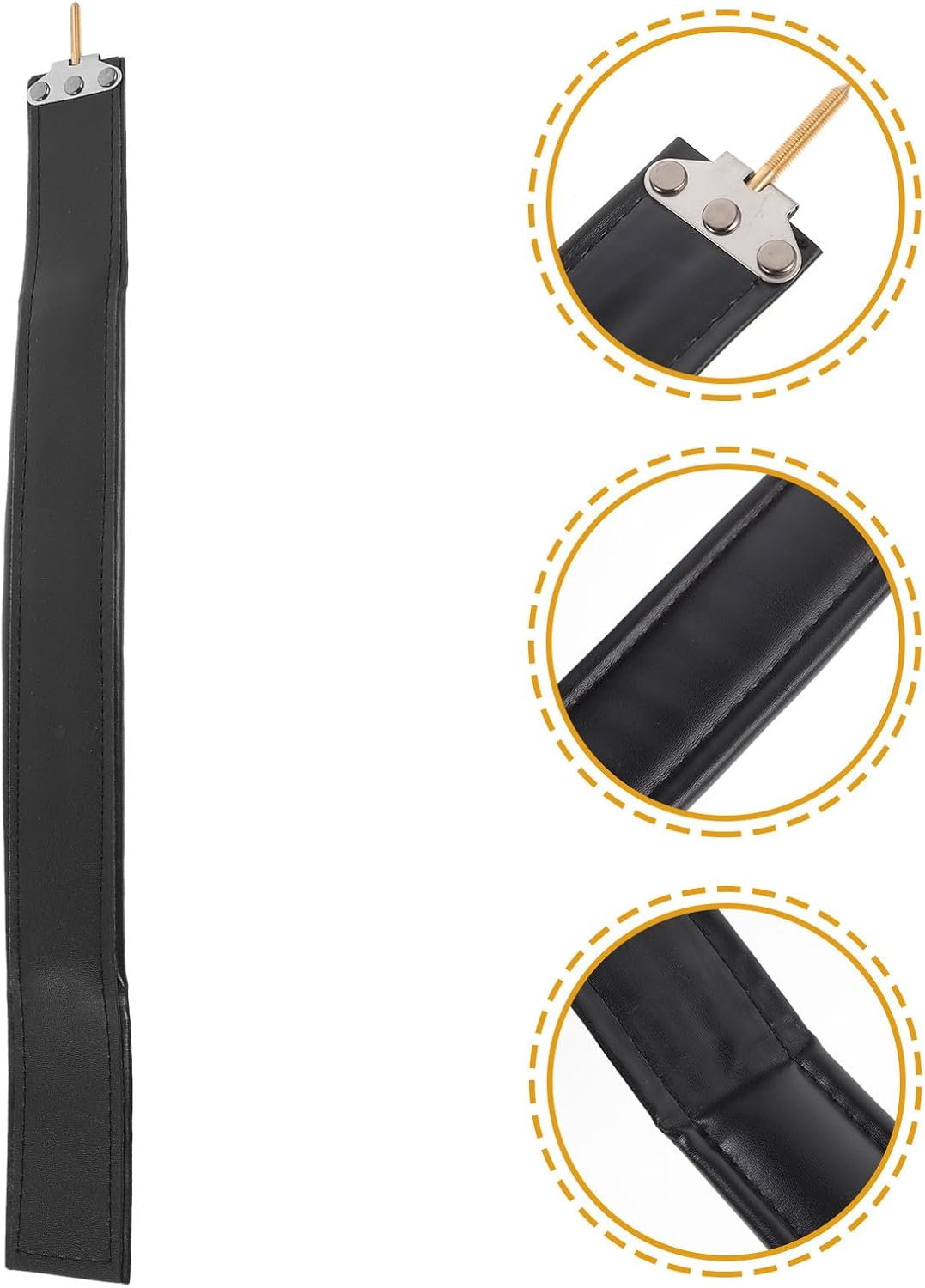 Black PU Leather Bass Accordion Strap for 60-72 Bass Accordions