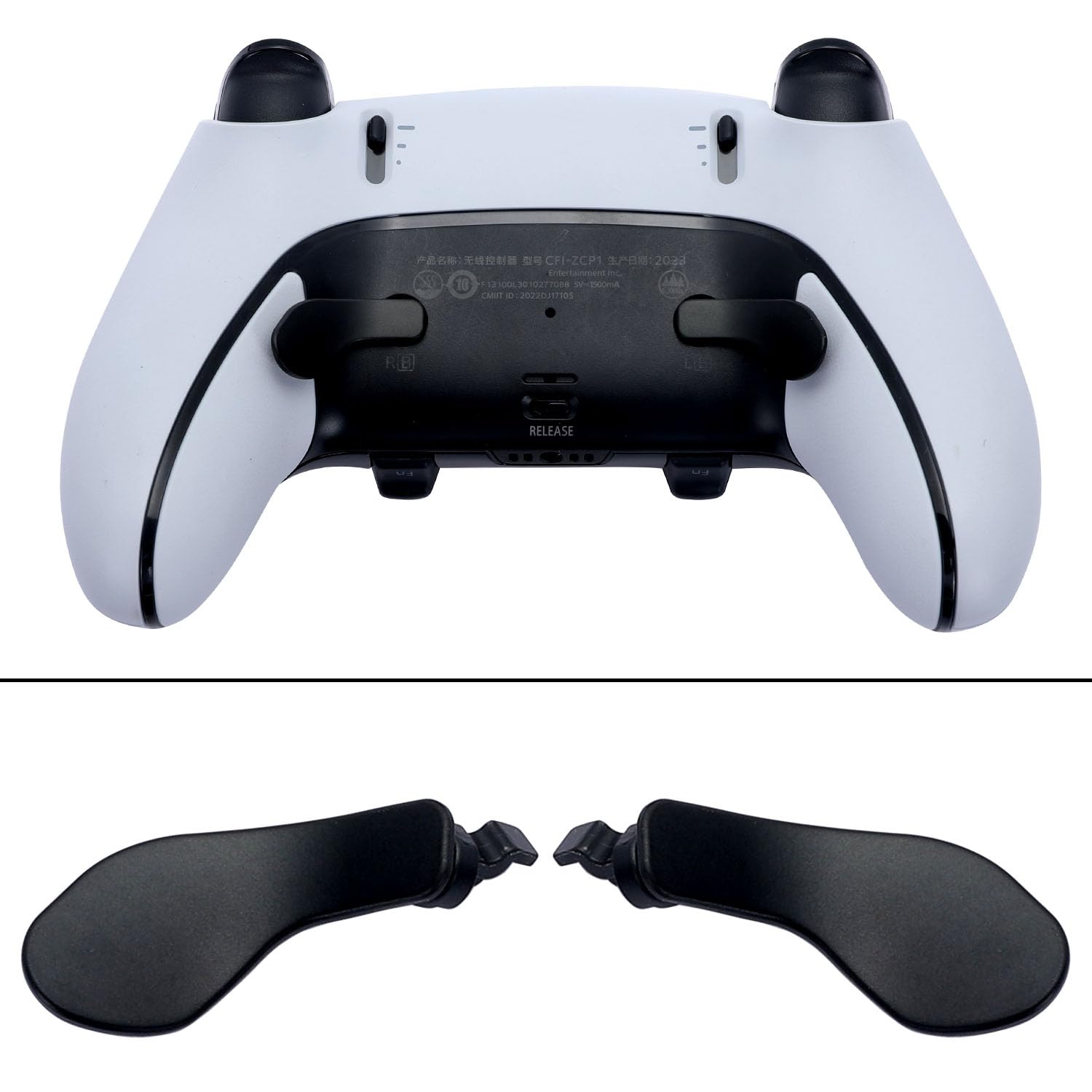 Metaliczne tylne łopatki do kontrolera PS5 Edge, wymienne metalowe tylne przyciski ze stali nierdzewnej, zamiennik do kontrolera PS5 Edge, kontroler nie jest dołączony