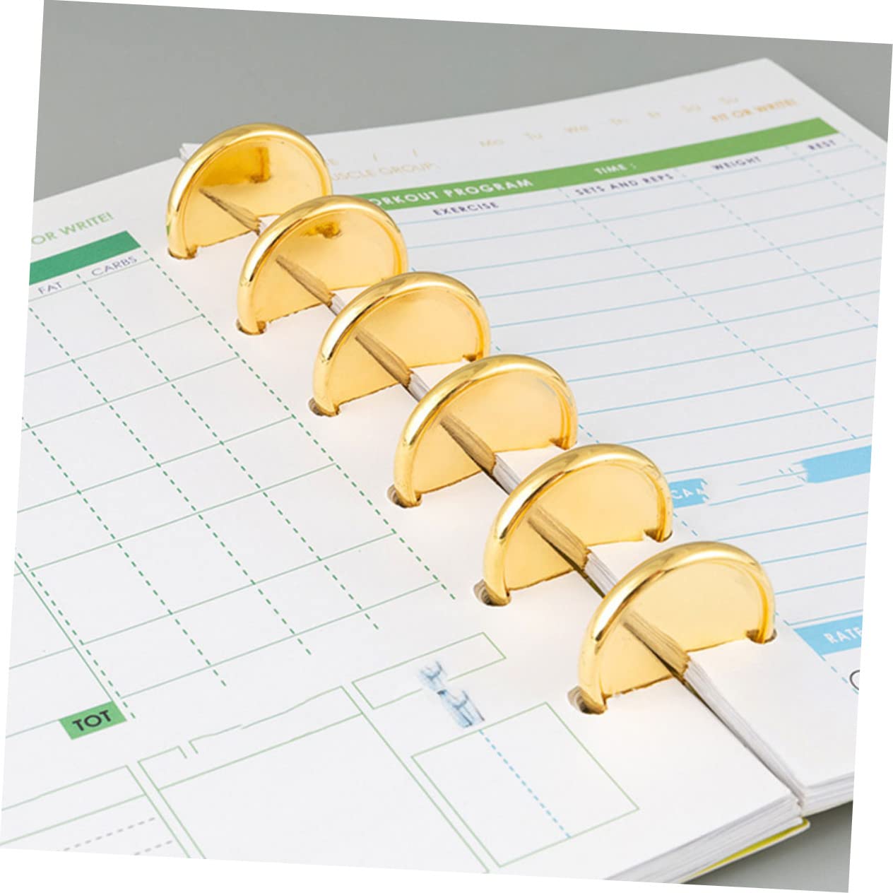 STOBOK 4 Set Di Raccoglitori Sfusi Con Angoli Arrotondati E Design A Foro Di Cuore Per Planner Con Dischi Set Da 50 Pezzi*4