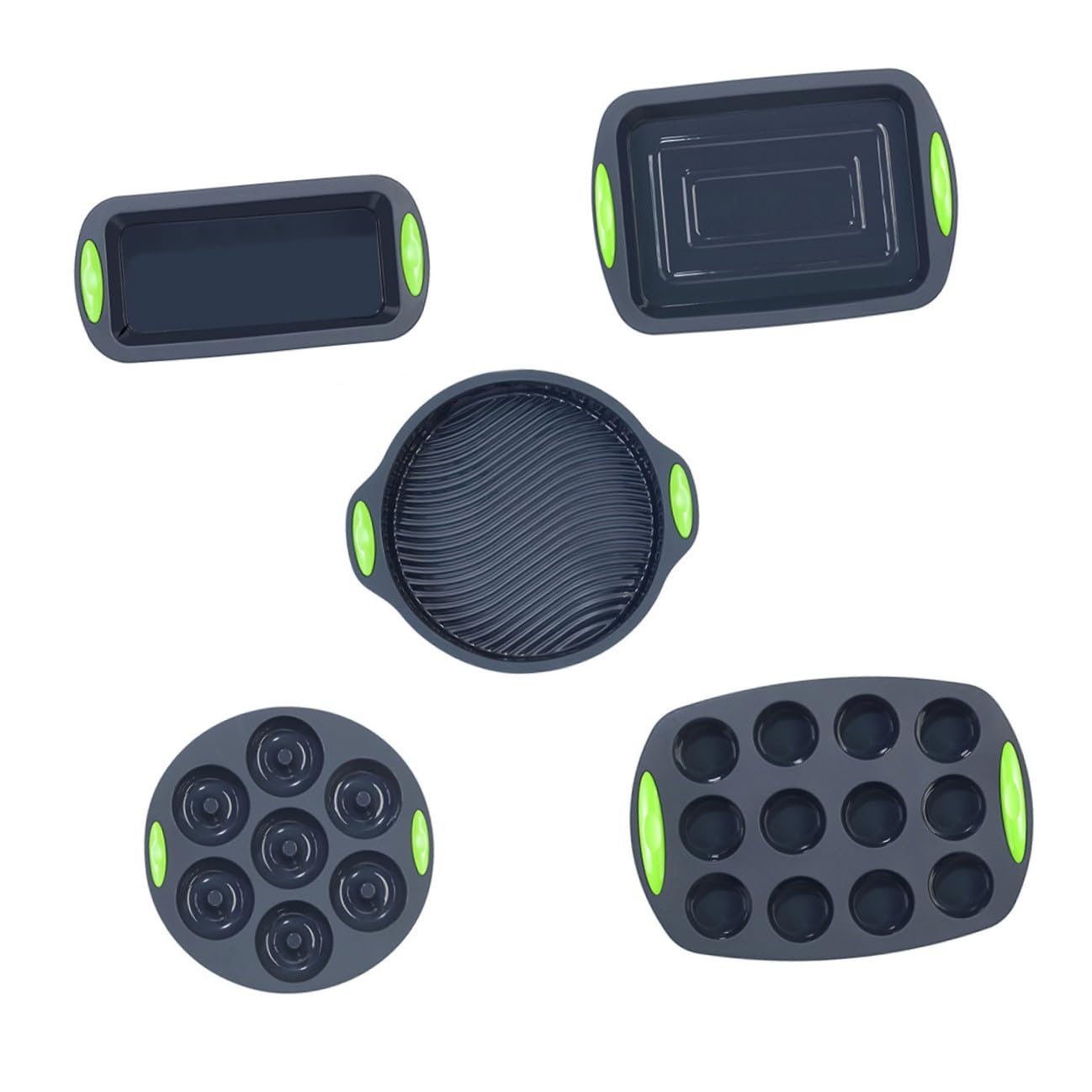 Kit de Moldes de Silicona para Pastel, 5 Piezas Reutilizables