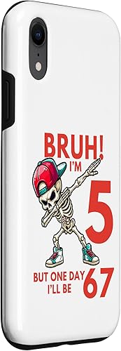 Miniatura 3 de Bruh I'm 5 But One-Day I'll Be 67 Retro 5th Birthday Kids Case for iPhone XR