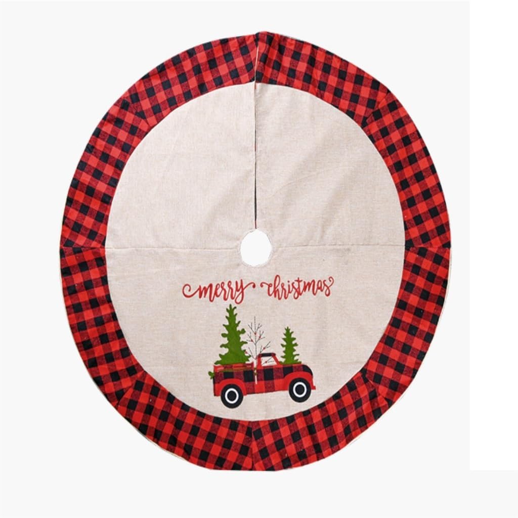 Tree Skirt Christmas Creative New Christmas Decoration Supplies Burlap Tree Skirt Christmas Tree Tree Skirt 120CM Decorative Tree Skirt Christmas Skirt Tree