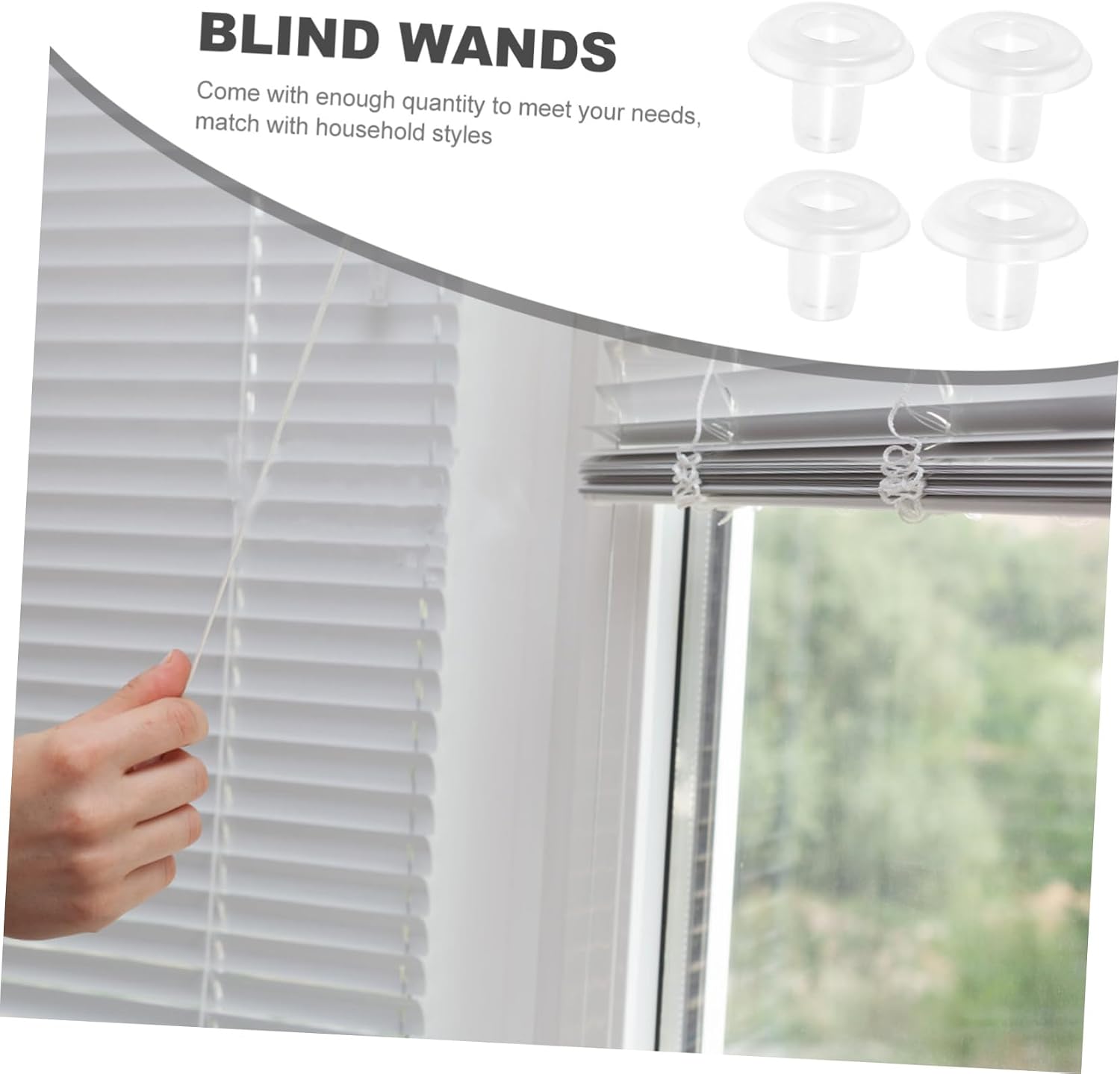 10pcs Mini Blind Wands Replacement Wands for Blinds Curtain Accessories Blind Fixing Hooks Mini Blind Replacement Parts for Vertical & Horizontal Blinds