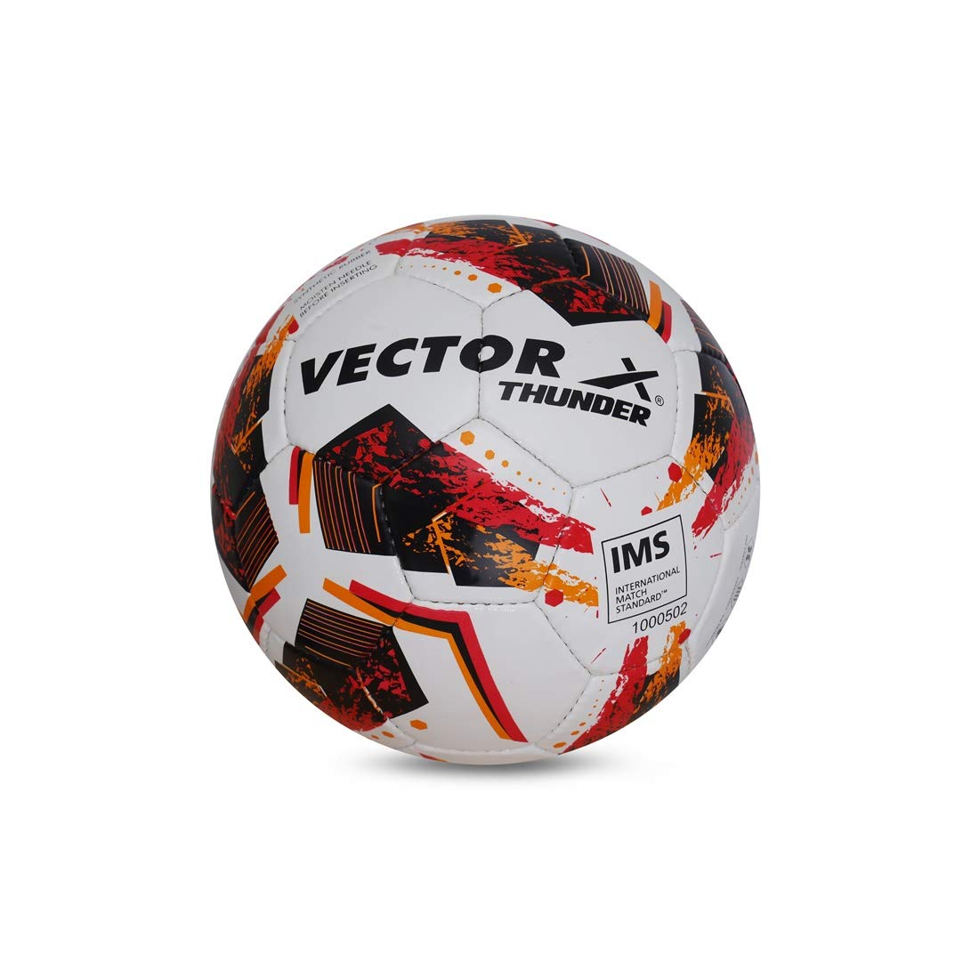 Vector X THUNDER Rubber Hand Stiched Football, Size 5 (White-Orange-Black) - Review, Price and Buying Guide