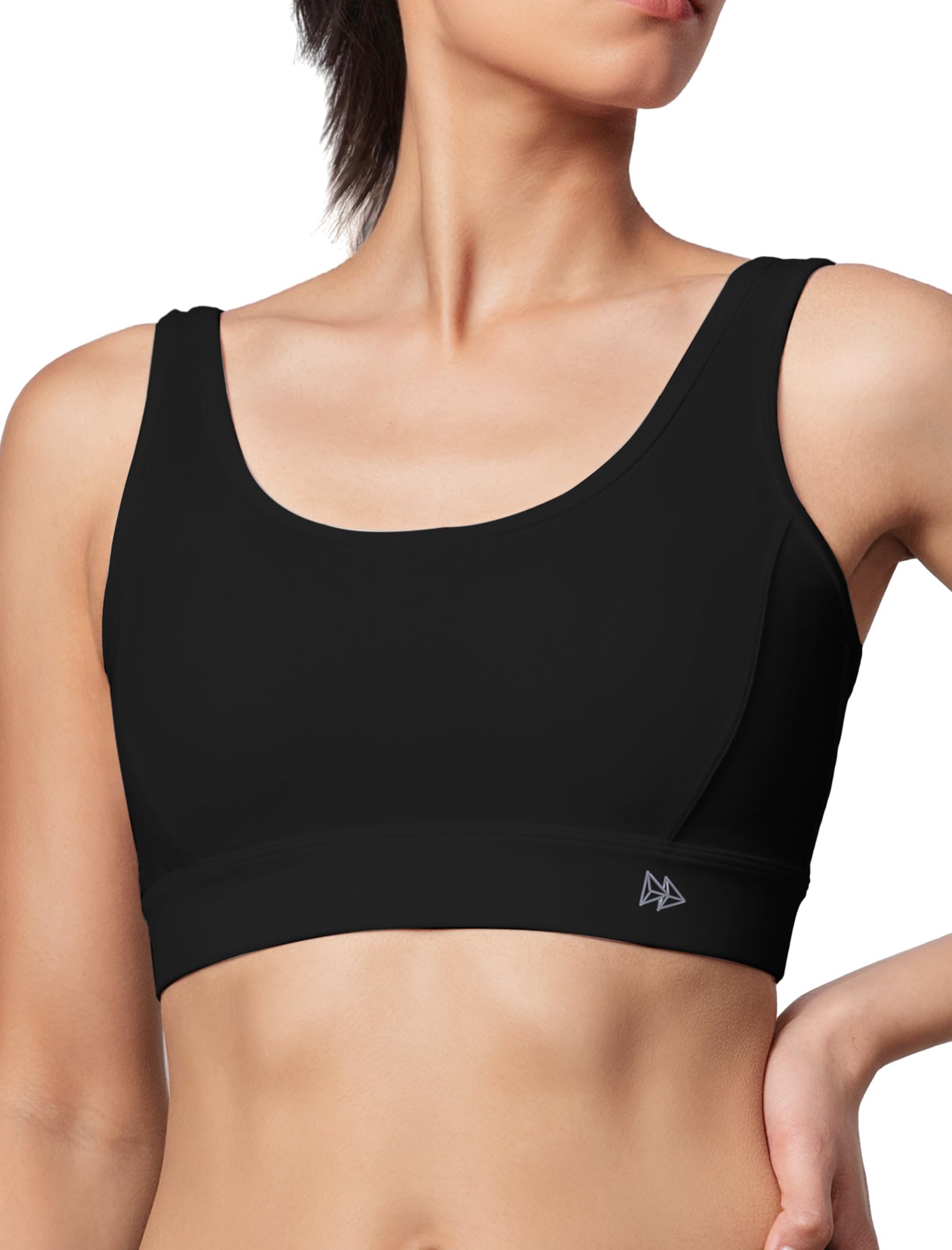 Yvette Reggiseni sportivi da donna, serie leggera, reggiseni da yoga, morbidi top da allenamento con schiena a U con cuscinetti staccabili