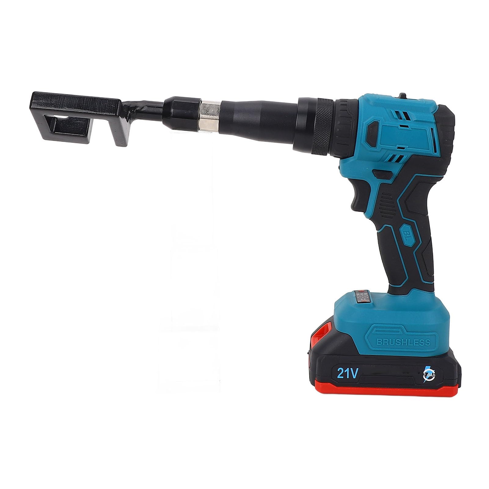 Jeffergarden Pistola Remachadora Eléctrica con Cabezal Giratorio 360 Alicates Remachadores Eléctricos Alicates Eléctricos Batería de Litio Recargable de 21 V Fuerza de Ajustable Punta de