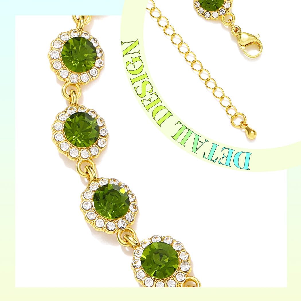 ACEDRE Colorful Crystal Choker Necklace Sparkly Rhinestone Chokers Necklaces Gold Chain Party Prom Neck Jewelry for Women - Image 5