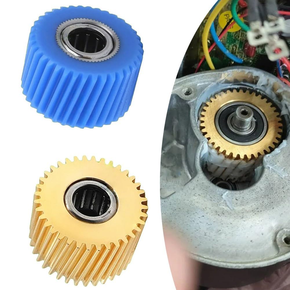 TSDZ2 - Kit di ricambio in nylon e ingranaggio in metallo per Tongsheng 36 V 48 V, kit motore per bici elettrica, compatibile con TSDZ2 (metallo oro)