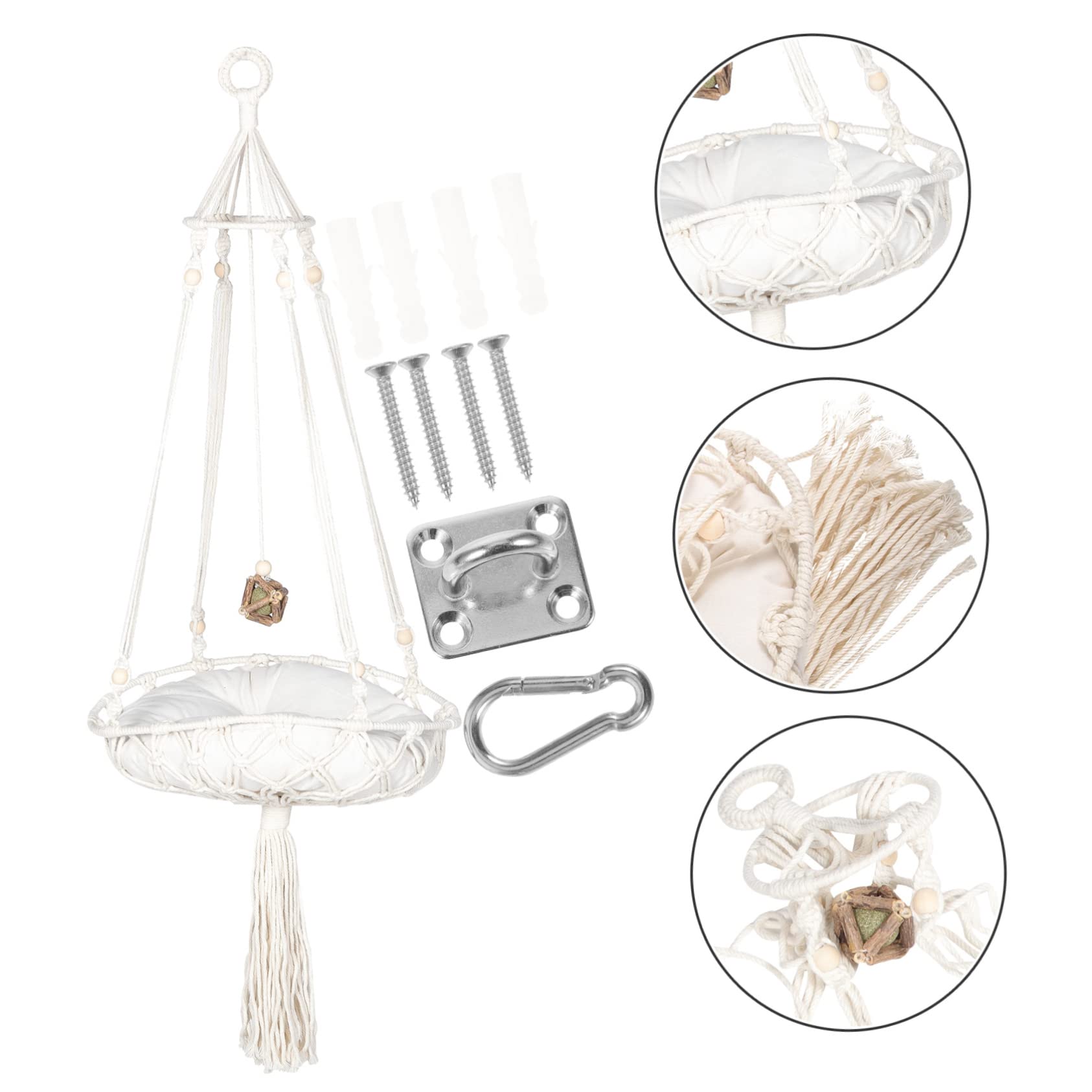 TOYANDONA Amaca per Gatti Intrecciata a Mano, Letto Sospeso Boho