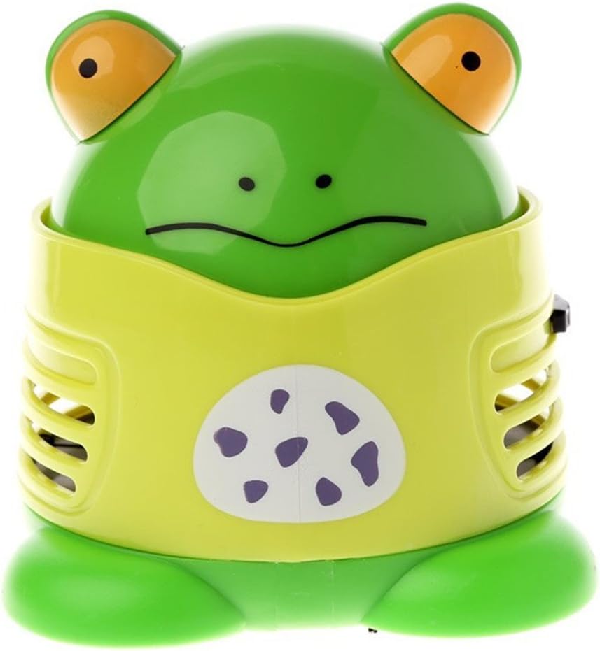 Table Cleaner, Desktop Vacuum Cartoon Mini Frog Dust Catcher Assistance Keyboard Cleaning Dust Sweeper for Home Office