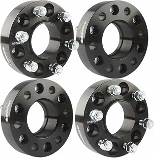 GAsupply 6x5 Wheel Spacers, Black 1.5 inch 6 Lug 6x127mm Hub Centric Wheel Spacer 78.1mm Hub Bore 12x1.5 Studs Compatible with Buick Ranier, Chevy SSR, Trailblazer,GMC Envoy, 4 Pack