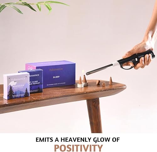 Miniatura 8 de Folkulture Conos de incienso perfumados Juego de 6 fragancias (120 conos) con soporte para conos de incienso para relajación Romero jazmín,