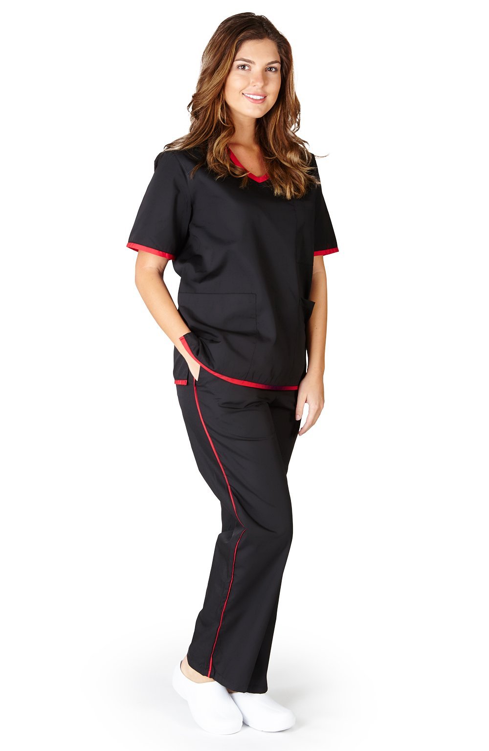 Women's Halloween Scrub Top (as1, Alpha, x_l, Regular, Regular) Multicolor