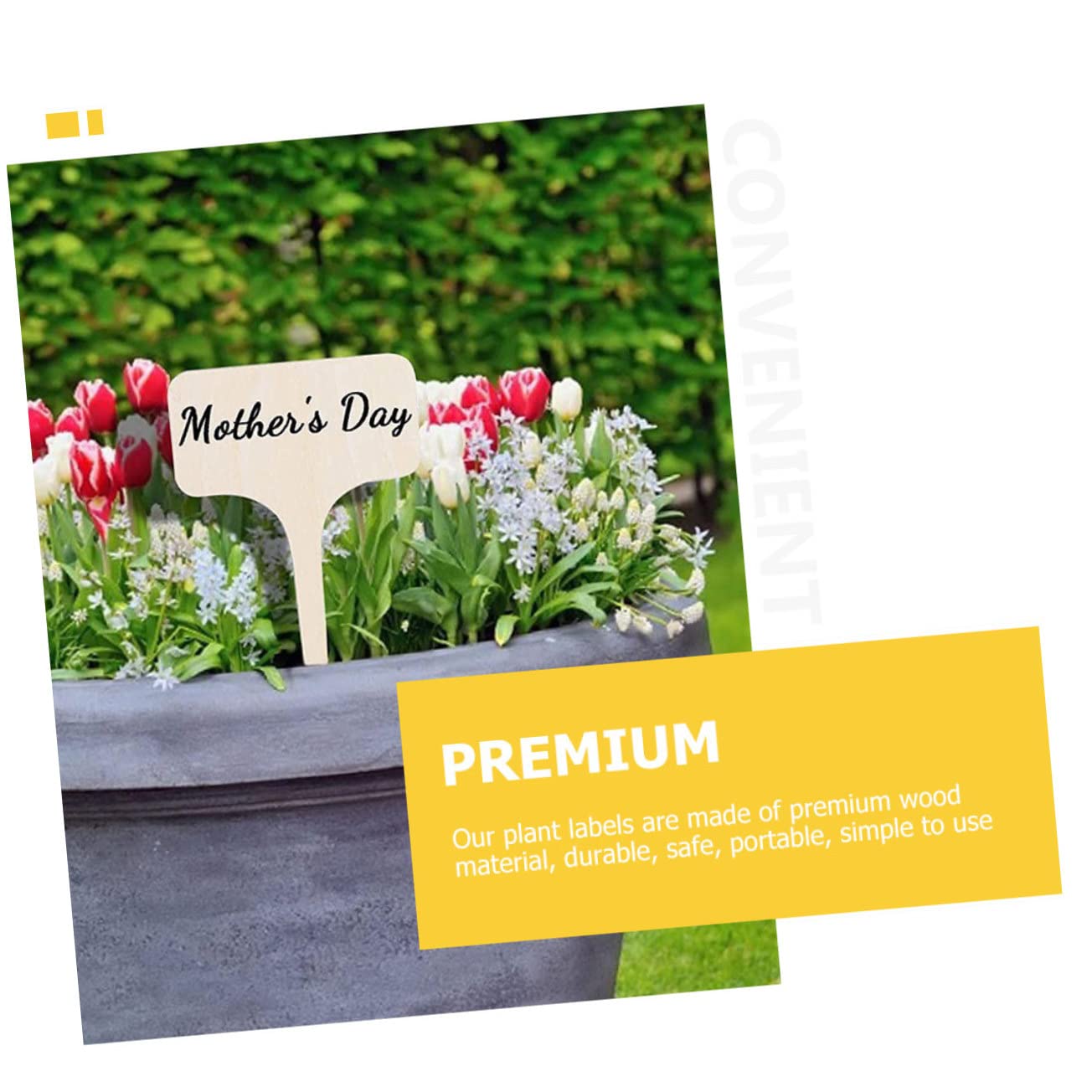 Abaodam 5 ensembles Étiquettes De Jardinage Étiquettes De Jardinage Étiquettes De Plantes D'Extérieur Imperméables Avec Fil Étiquettes De 20 pièces * 5
