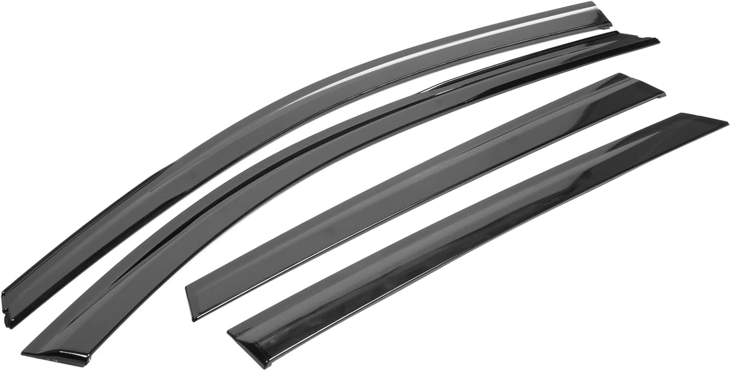 Window Visors Compatible with 2017-2025 Mazda CX-5 KE, Smoke Tinted Semi-Transparent Injection Polycarbonate Shade Rain Sun Guard Wind Vent Air Deflector by IKON MOTORSPORTS