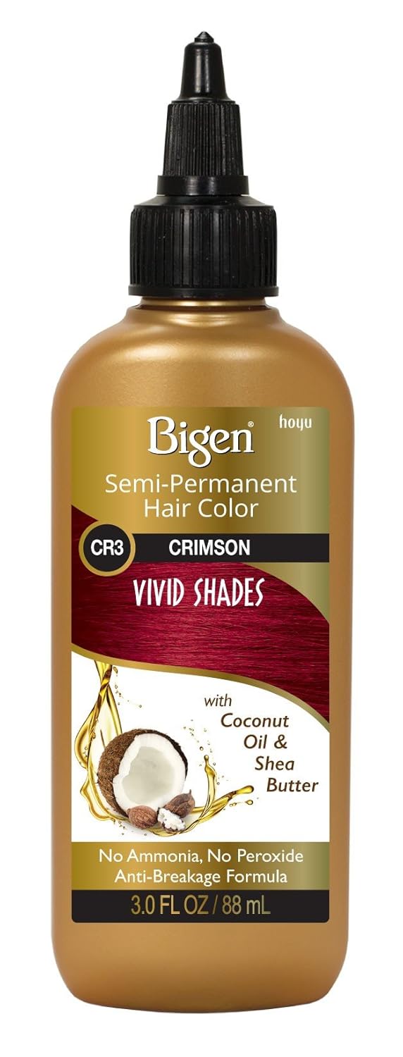 Bigen Semi-Permanent Haircolor #Cr3 Crimson 3 Ounce (88ml) (3 Pack)