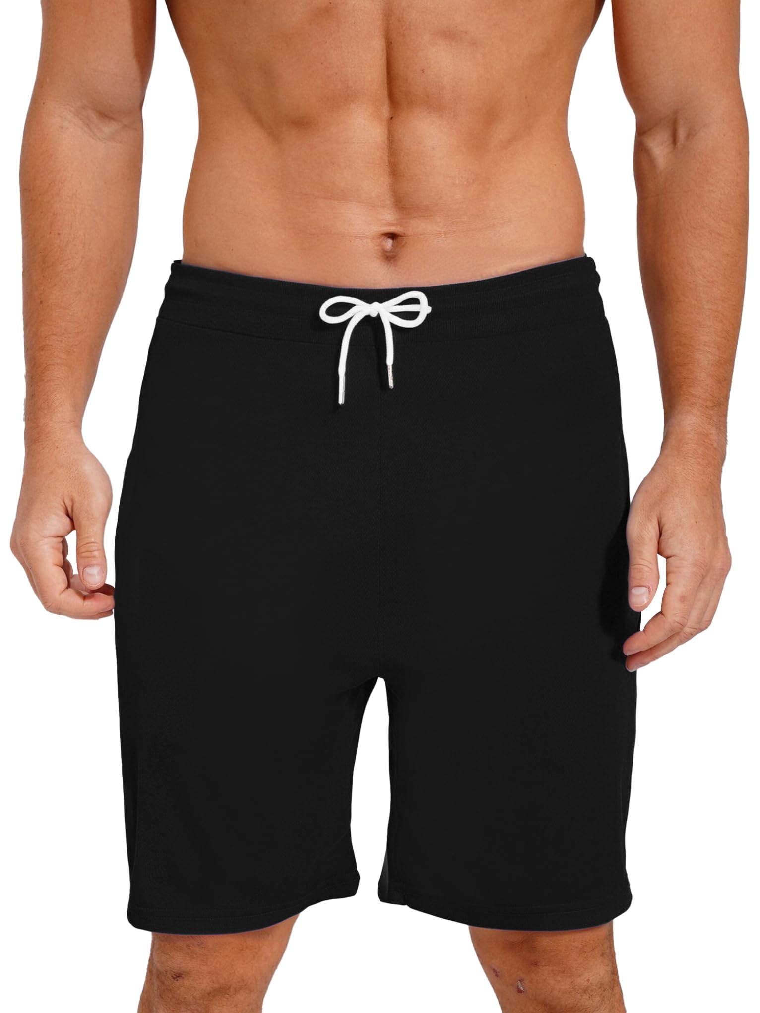 Mufeng Mens Quickdry Sports Shorts with Pockets Football Basketball Volleyball Badminton Training Bottoms