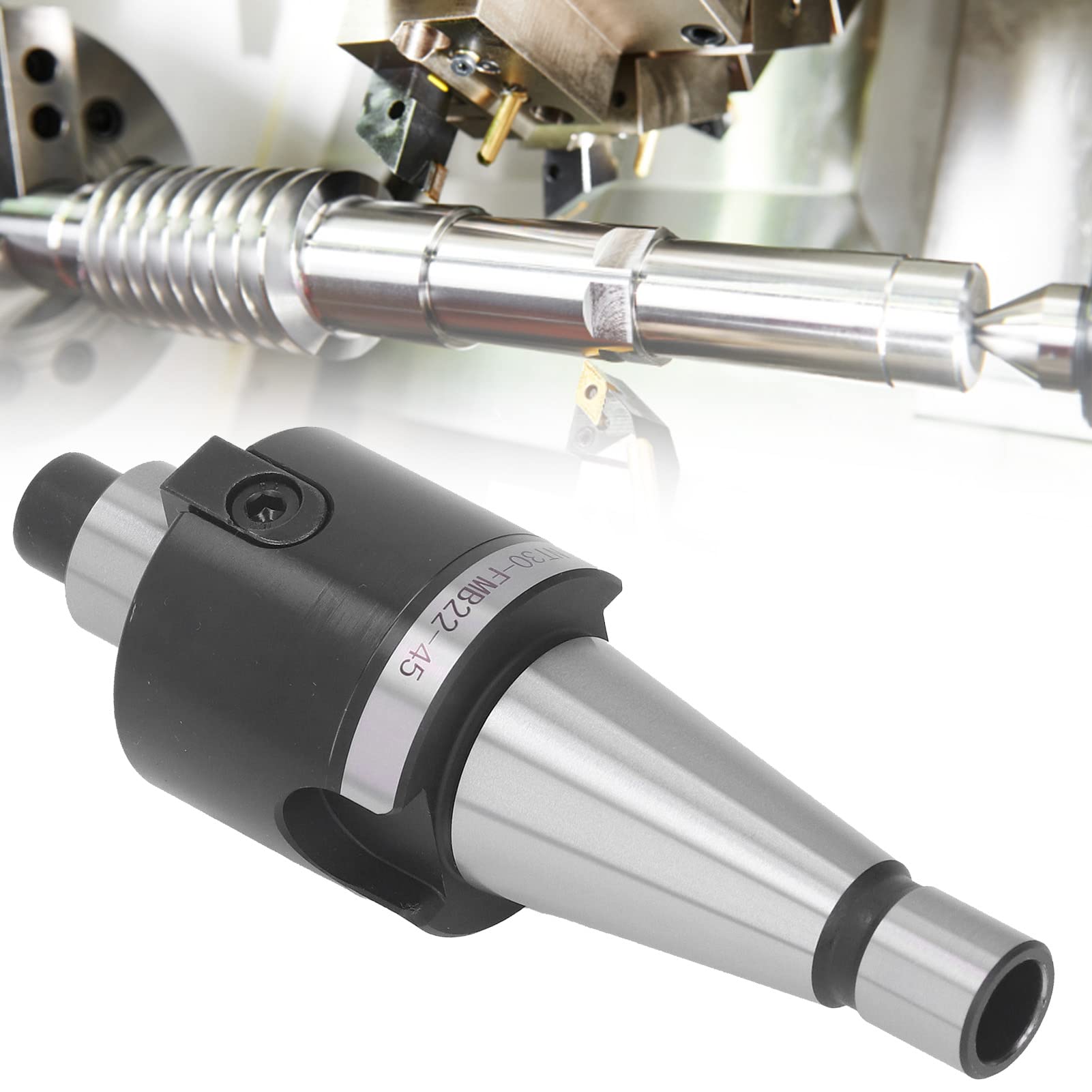 Hidyliu Soporte de Fresa de Extremo Indexable de Alta Velocidad NT30 FMB22 45 para Mecanizado Preciso, 10 Piezas APMT1604 Insertos para Fresado de Máquinas Herramientas CNC