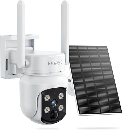 Miniatura 11 de Cámaras de seguridad solares inalámbricas para exteriores, 4MP alimentado por energía solar, kit de 8 cámaras, visión nocturna a color, PTZ de 360°,