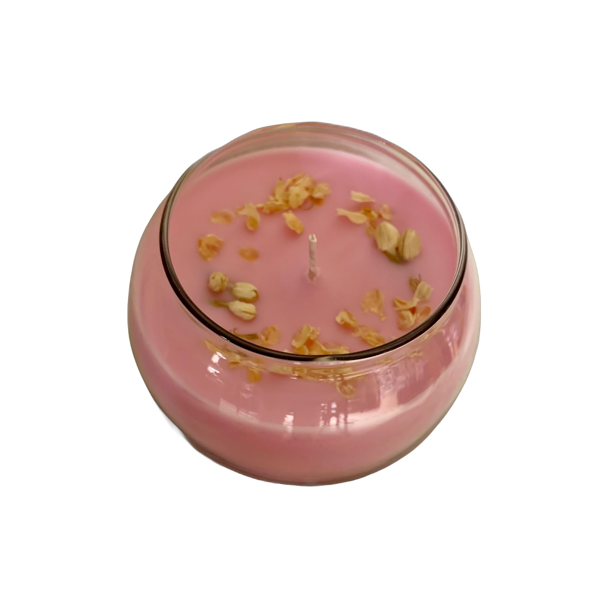 Clachaig Candles Pink Handpoured 100% Organic Jasmine Scented Bowl Candle