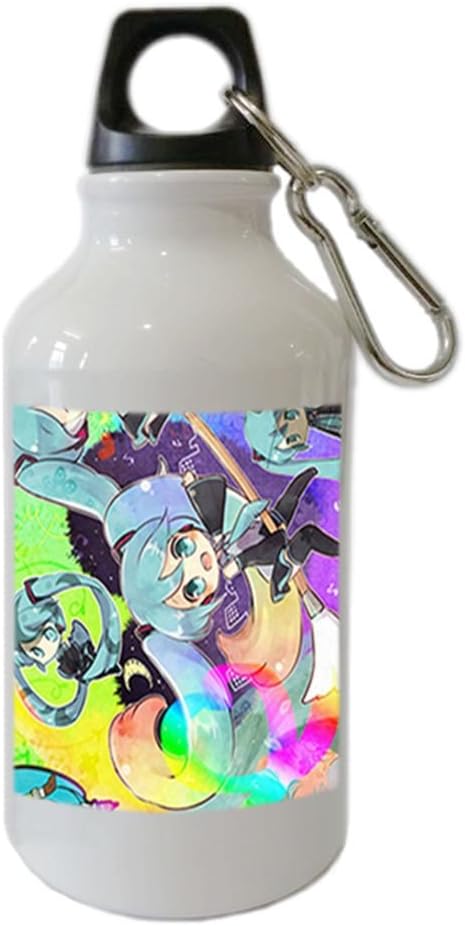 Vocaloid Hatsune Miku Kawaii Cute Nendoroid Petit Custom Personalized Stainless Steel Sports Water Bottle with Loop Cap Durable Bottle Mug