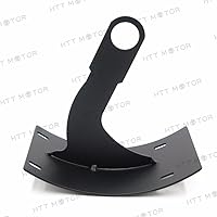 Vista 5 de HTTMT MT360-010-M Soporte de placa de matrícula curvada negra Soporte de etiqueta de montaje compatible con eje de 1 pulgada