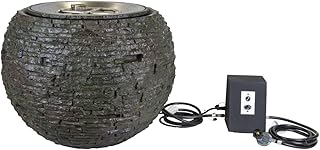 12 Outdoor Fountain Ideas to Add Sound and Movement 94 Aquascape Fire and Water Stacked Slate Sphere Fountain 32 inches Outdoor...