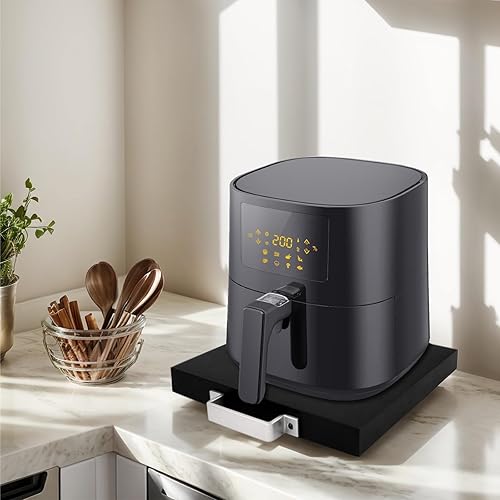 Miniatura 2 de Deslizador de electrodomésticos de madera con ruedas rodantes, soporte para cafetera para organización de mostrador de cocina, compatible con