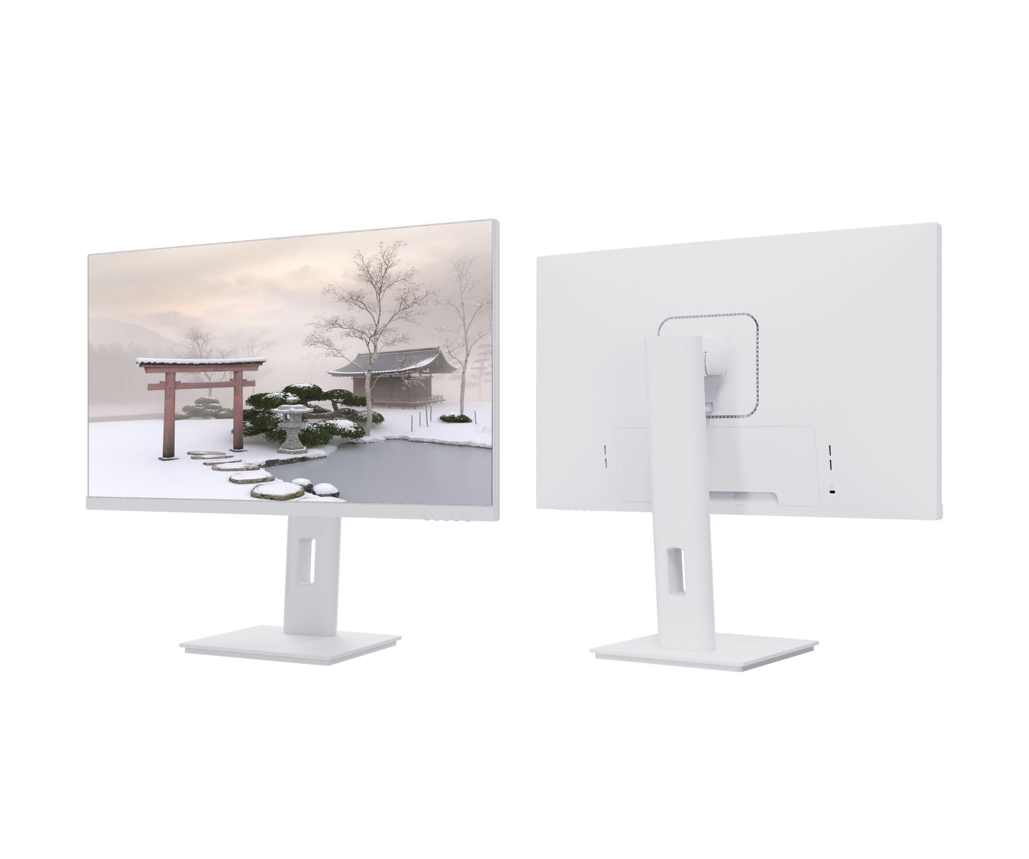 JapanNext Monitor PC da 23,8" IPS 2K WQHD (2560x1140) | USB-C | Bianco