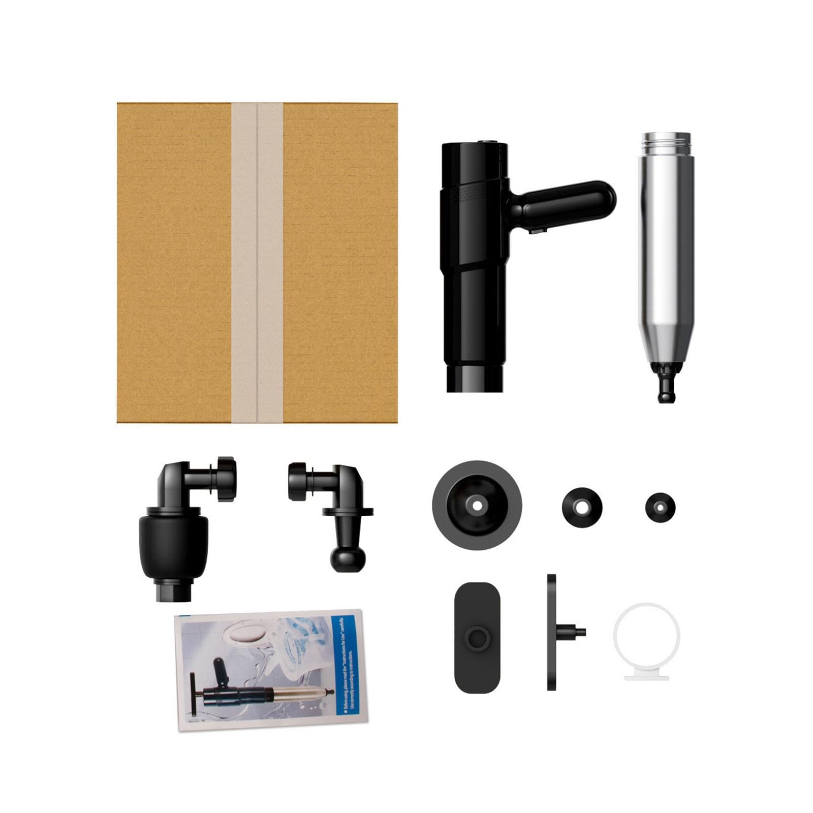 Strumento multiuso per la pulizia degli scarichi con display meccanico della pressione e set di accessori completi per la manutenzione degli impianti idraulici domestici Strumento di pulizia dei tubi