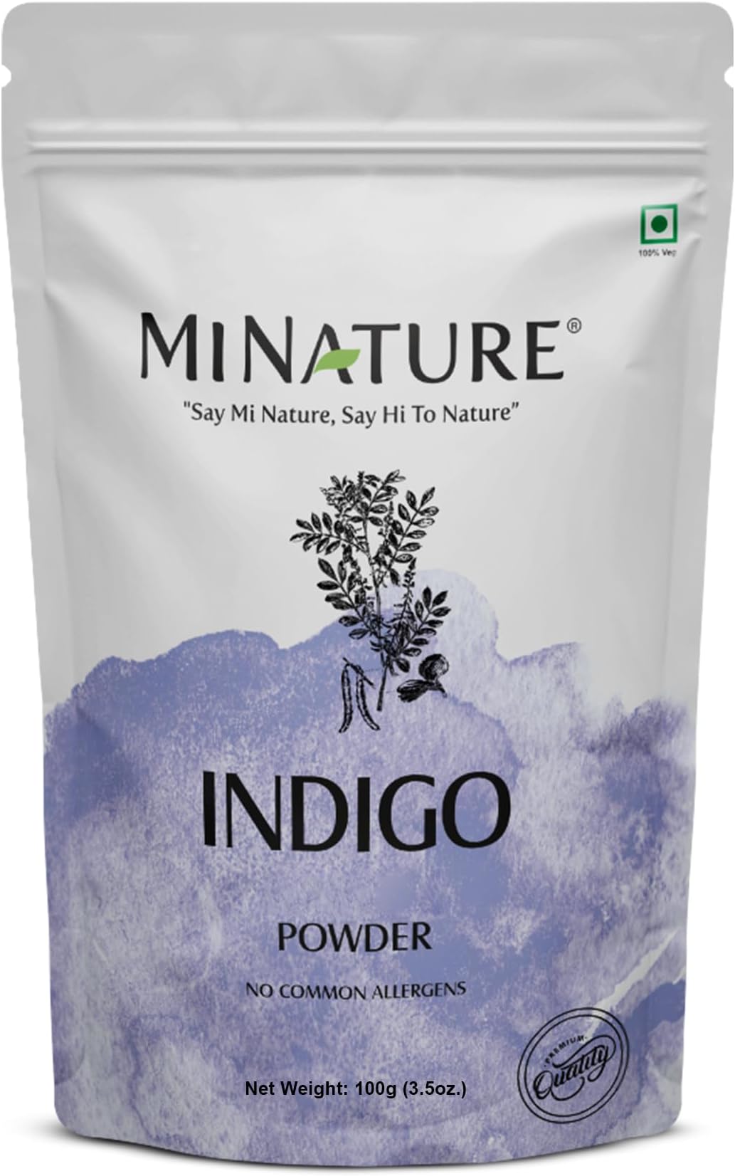 MINATURE Indigo Powder 100% Pure Natural Organically Grown Indigo Powder- For HAIR (227g / (1/2 lb) / 8 ounces)