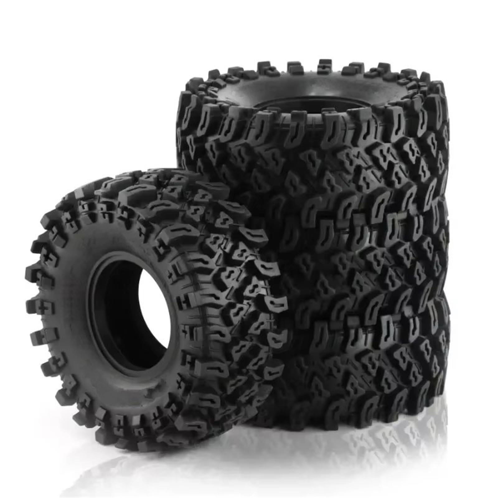 RC Car Pneumatico Ruota Compatibile con Axial per SCX10 per PRO per Wraith per Capra per RR10 per Trxs 1/10 RC Crawler Car 136mm 2.2 Pollici Pneumatico in Gomma Ruota Pneumatico