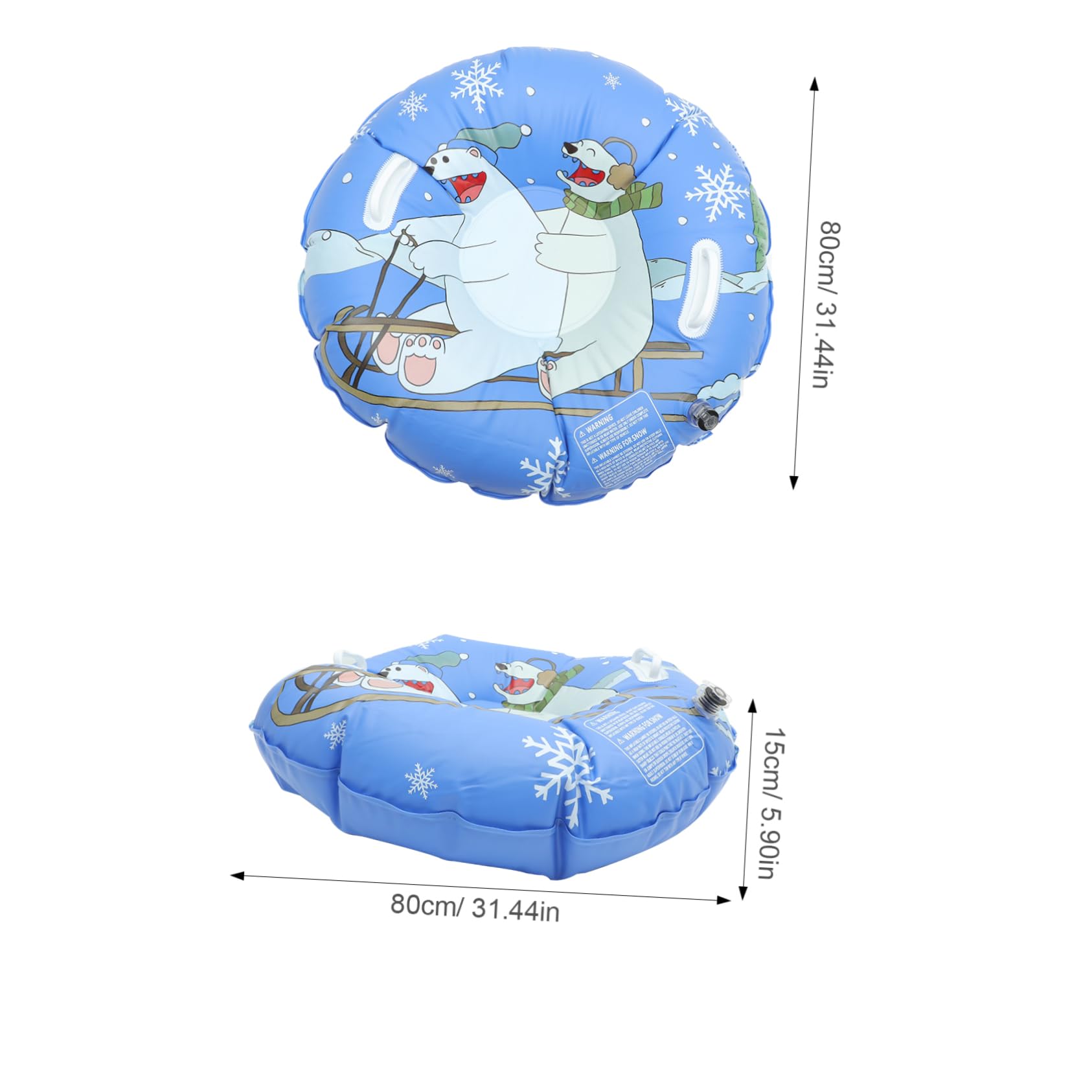 BESPORTBLE Slittino Gonfiabile per Neve Tubo da Neve Invernale per Esterni Giocattolo per Slittino per Adolescenti Pneumatico Resistente all Usura