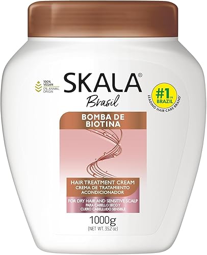 Skala Expert Biotin Bomb Crema para el Cabello 1 Kg (35.2 oz) - Fortalece y nutre el cabello débil y dañado - Tecnología NutriForce para hidratación