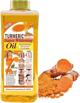 turmeric oil, turmeric body oil, turmeric glow oil, 7 day body oil, skin brightening oil, face and body moisturizer, nourishing and nourishing, turmeric oil 7 days for Skin, Face & Body Moisturizer Nourishing, Skincare Essential, Massage for Body, Face