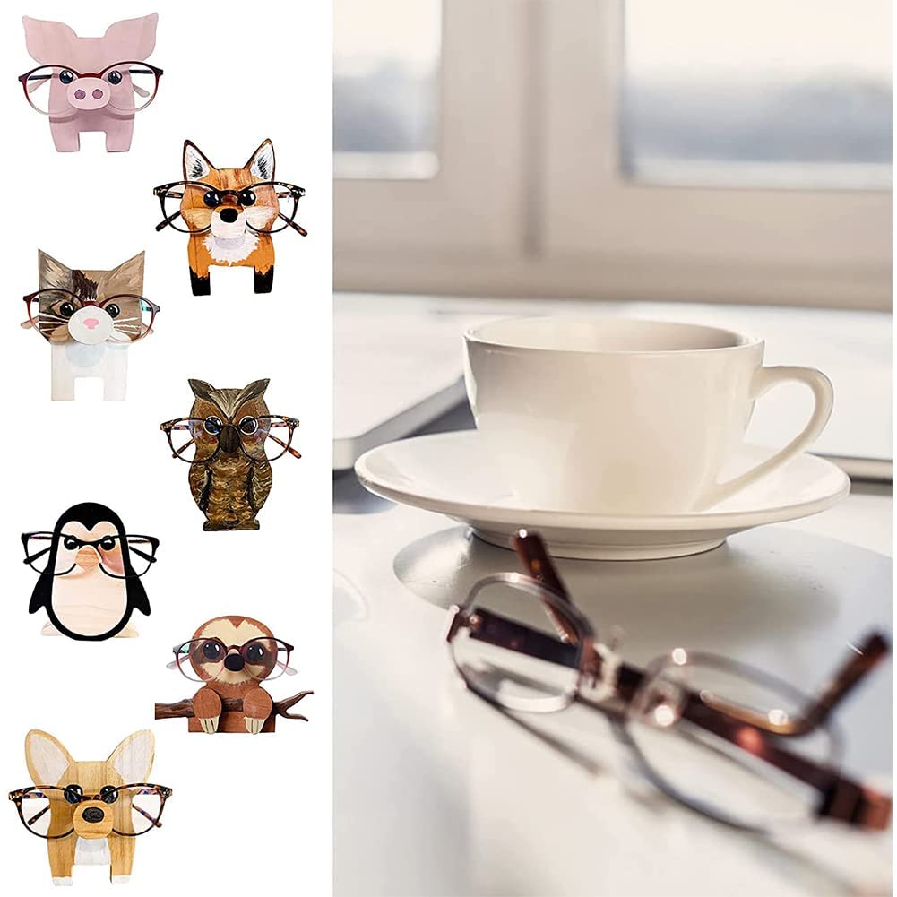 Zerone Monture De Lunettes Porte-lunettes En Bois Animal Lunettes Stand Présentoir Cadre Pour