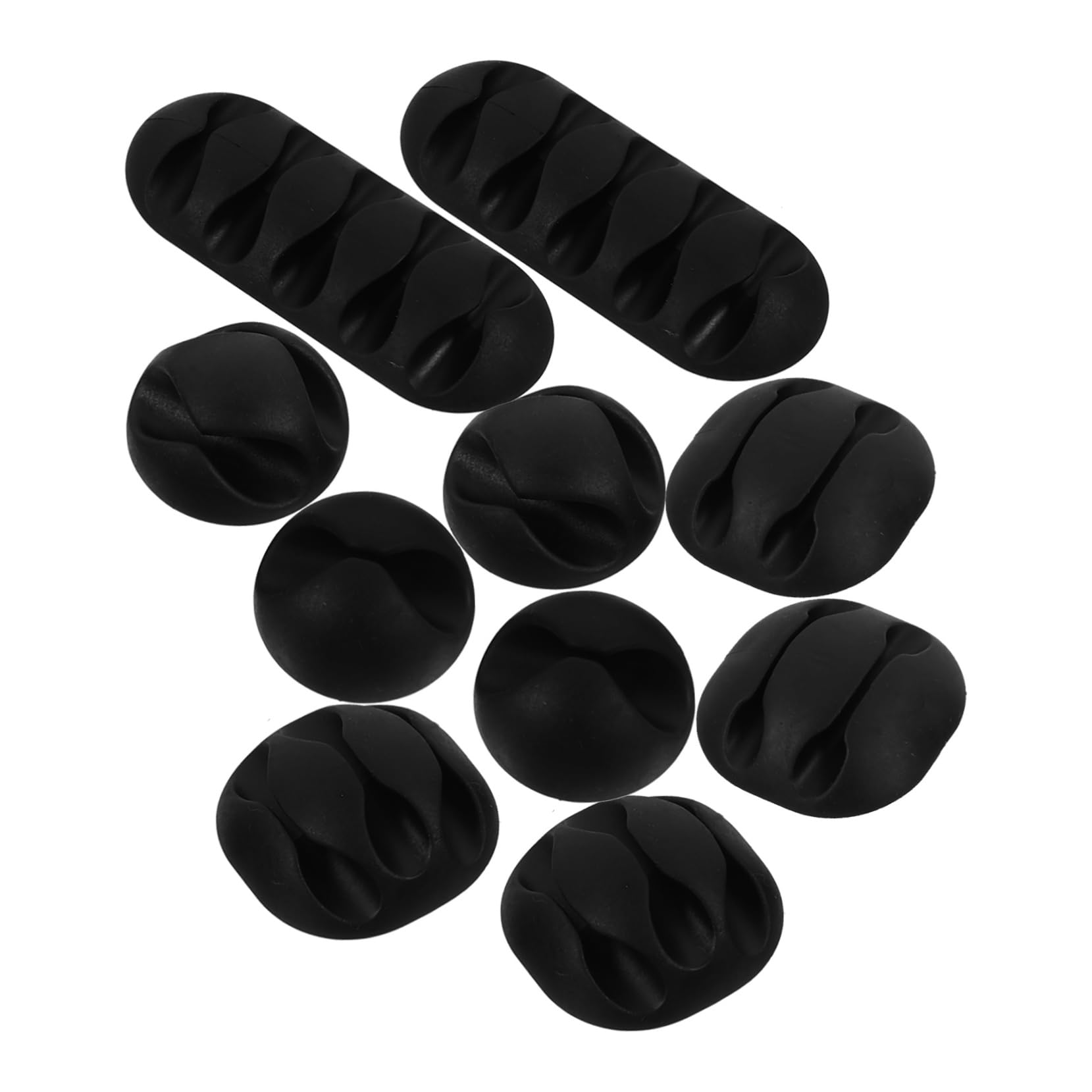 Hemobllo 30pezzi Organizer Di Cavi Plastica Per Gestione Elettrica Clip Per Cavi Adesive Per Ufficio e Casa Facile Da Usare Mantiene Desktop Ordinato e Pulito
