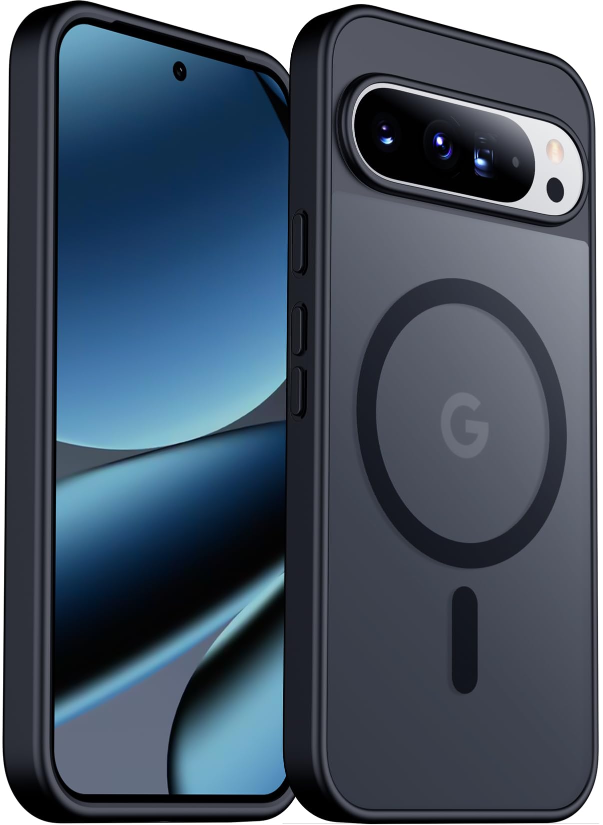 Photo 1 of SPIDERCASE Magnetic for Google Pixel 10/Pixel 10 Pro Case, Military Grade Drop Protection Slim Translucent Matte Shockproof Anti-Fingerprint Phone Case for Pixel 10/10 Pro 6.3 inch, Black
