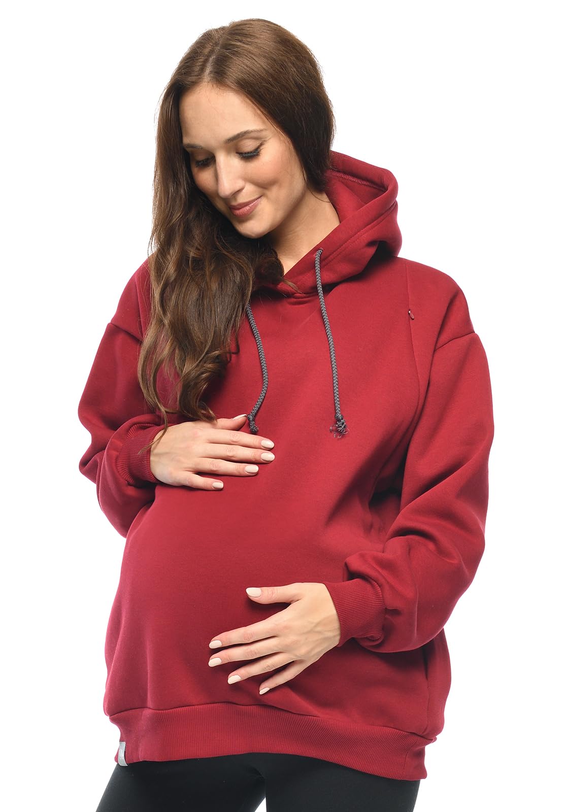 MijaCulture Moda ciążowa Oversize 2 w 1 sweter do karmienia i sweter ciążowy sweter do karmienia Naomi M016