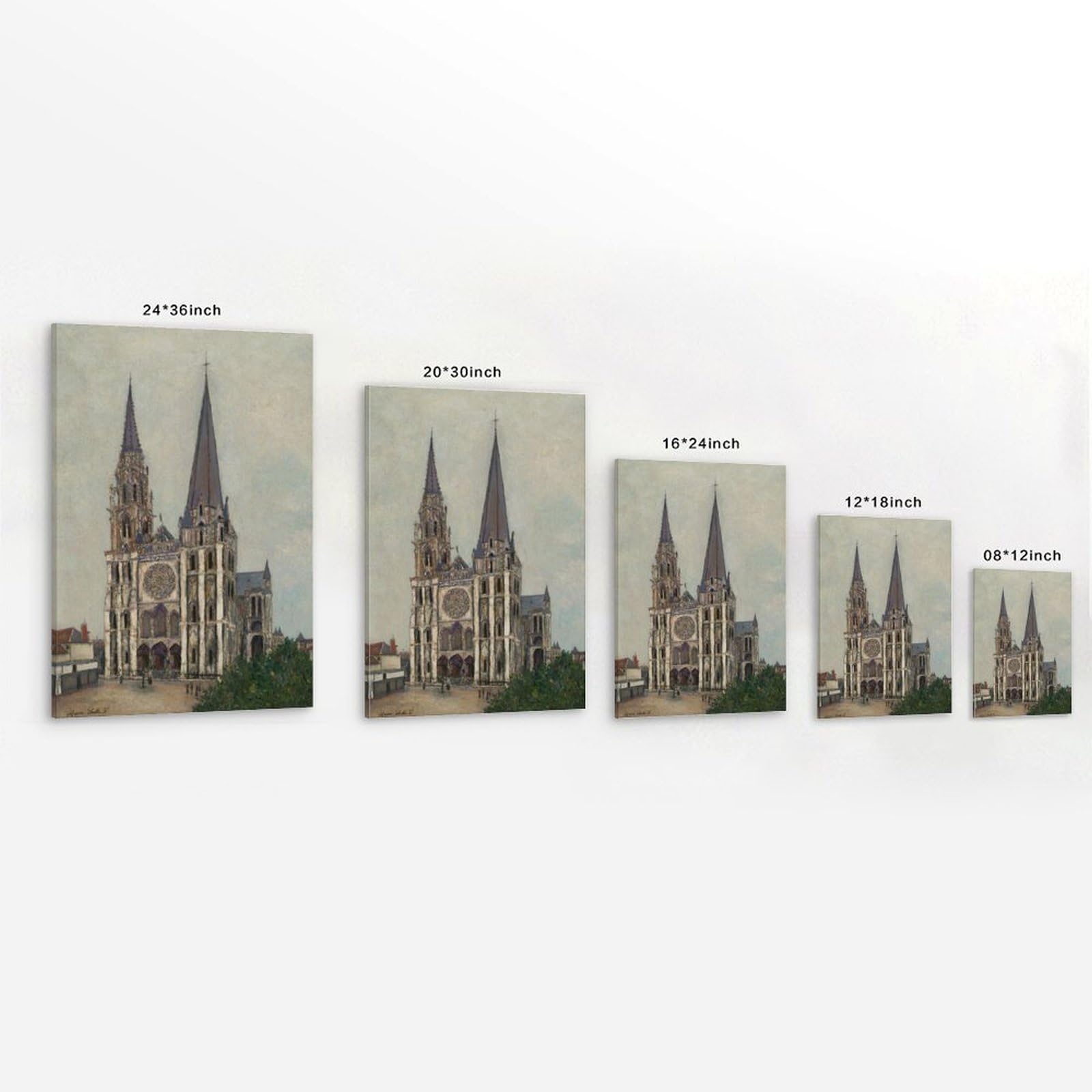 generisch The Cathedral of Chartres by Maurice UtrilloModernas Impresiones en lienzo, Cuadros Decorativos Para Habitaciones de Niños o Niñas, Murales para Sala de Estar Y Pinturas Con Motivos