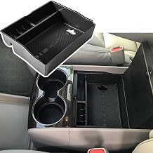 Center Console Organizer Tray for Toyota Sienna Accessories 2011-2019 2020 | Sienna Accessories 2015 2016 2017 2018 Secondary Armrest Storage Glove Box Dividers MPV Console Insert Tray ABS Black