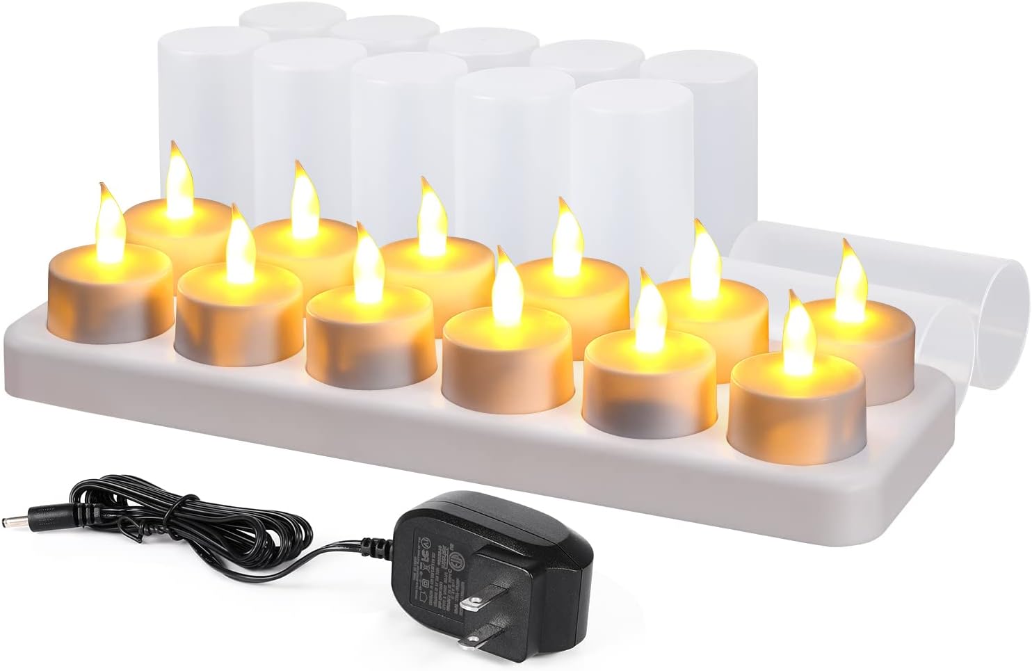 M MH ZONE Rechargeable Candles 12 Rechargeable Tea Lights