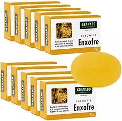 Kit C/10 Sabonetes Em Barra 90g Enxofre Para Acne Granado