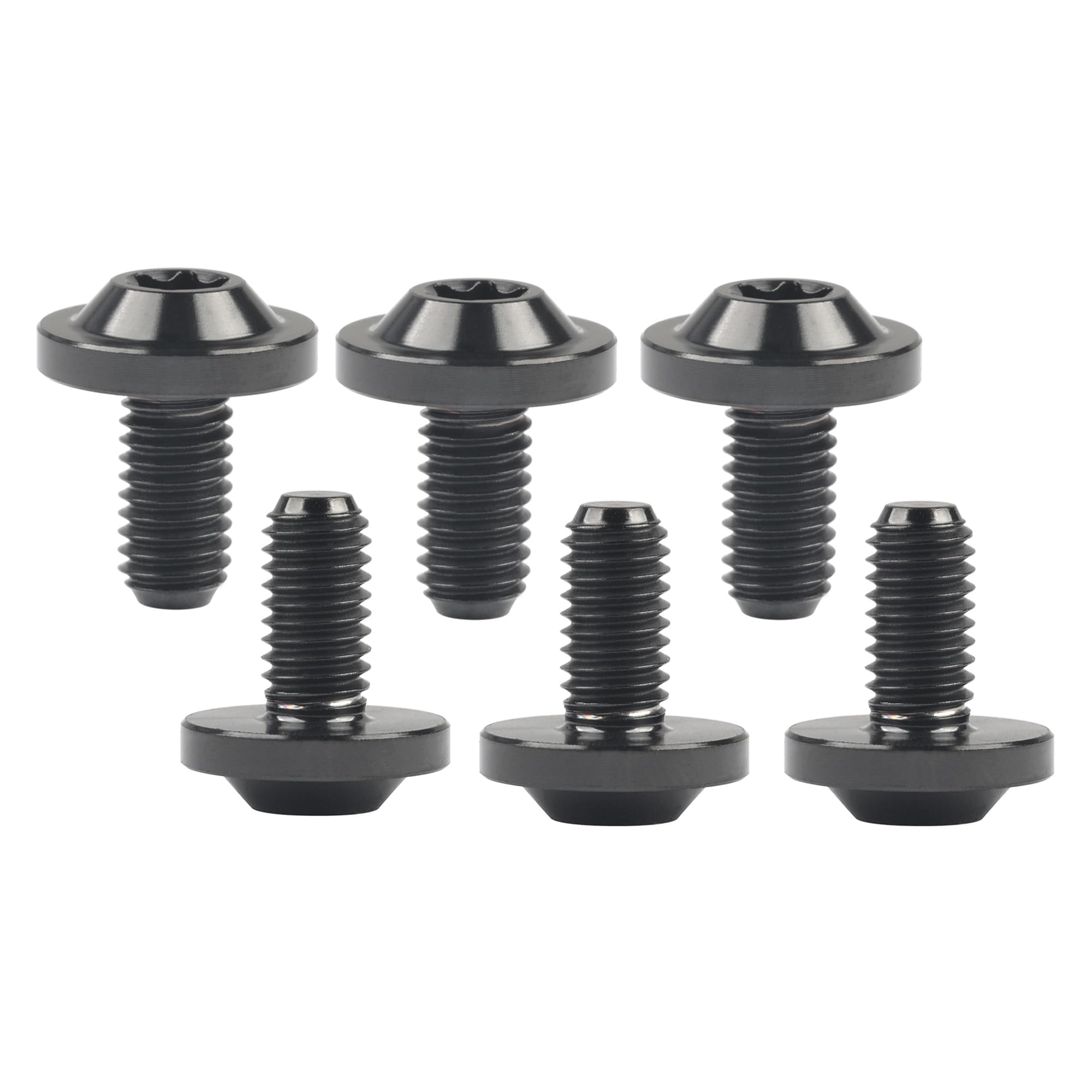 DWAMMEBRS Bolt T25 Torx Screws M5x10 12 15 20 25 30 35mm Corrosion Bolts for Cycling Motorcycle Automotive(Black,M5x12mm)