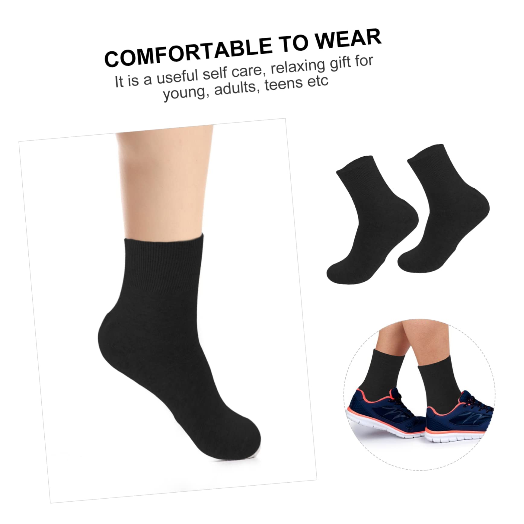 Housoutil Sets Men's Feet Care Sock Moisturizing Booties Natural Cotton Material Foot Mask Moisturizing Pcs