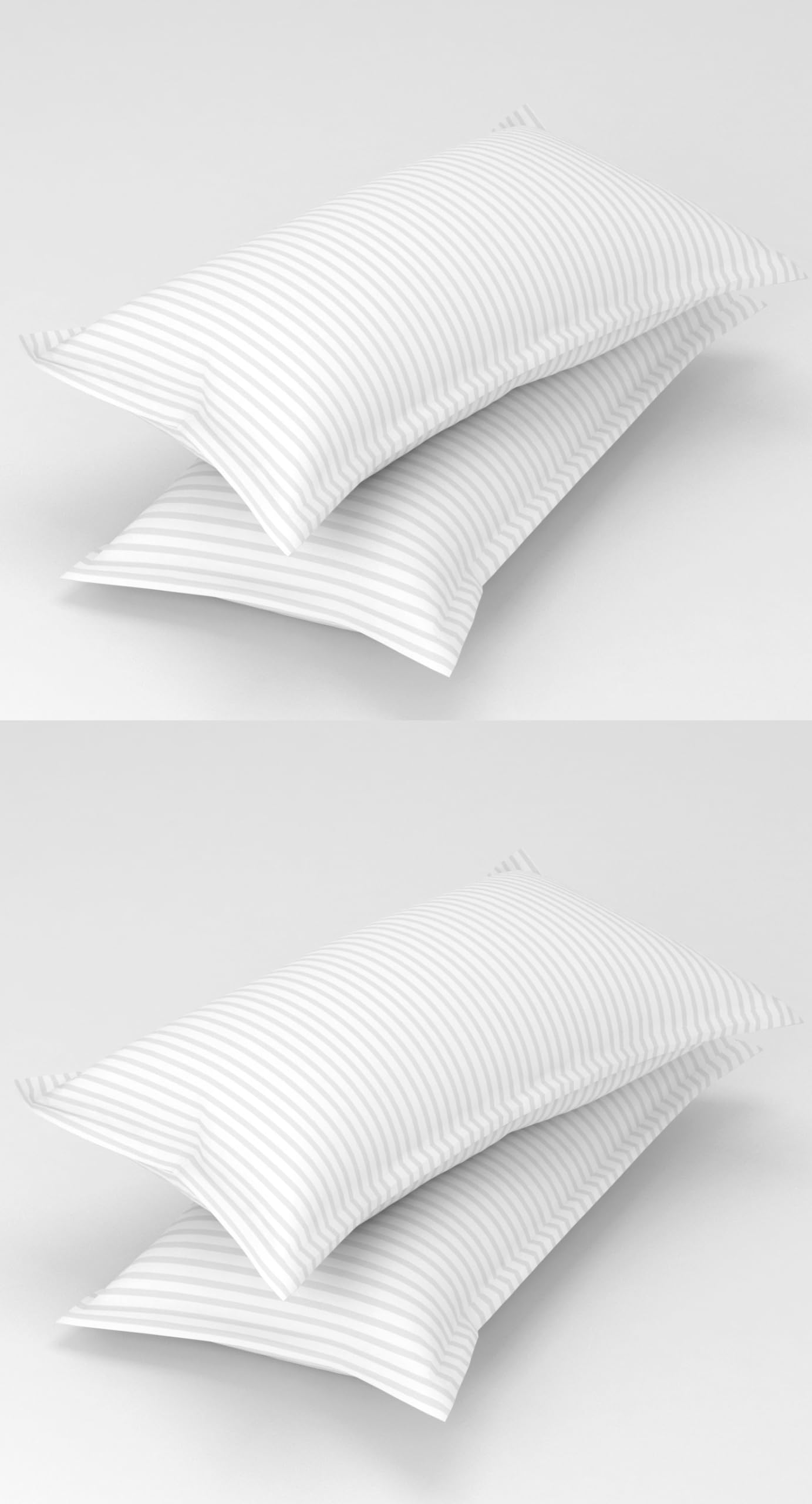 Beige Stripe Pillow Covers - Soft Cotton -15 Beige Stripe Pillow Covers - Soft Cotton -15