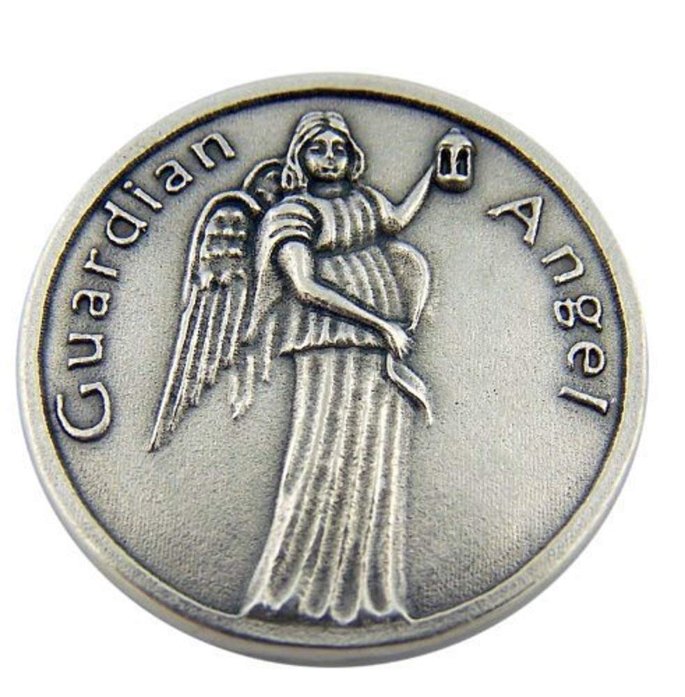 Guardian Angel Medal Be At My Side to Light and Guard Pocket Token