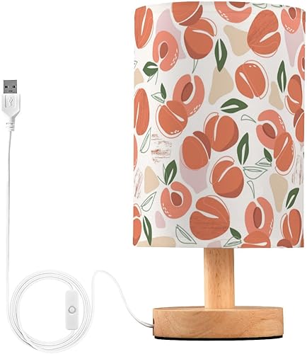 Miniatura 2 de Lámpara de mesa de mesa LED con luz nocturna, melocotones, albaricoques, frutas de verano, lámparas de mesa para patio de niños